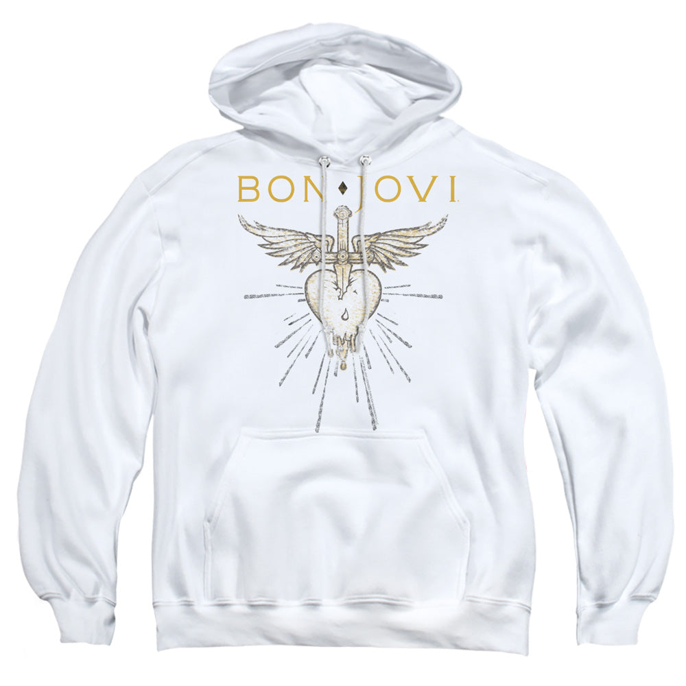 Bon Jovi Greatest Hits Mens Hoodie White