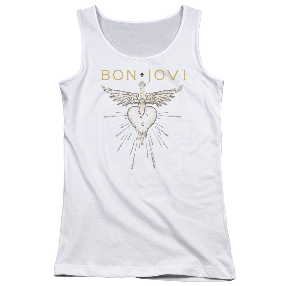 Bon Jovi Greatest Hits Womens Tank Top Shirt White