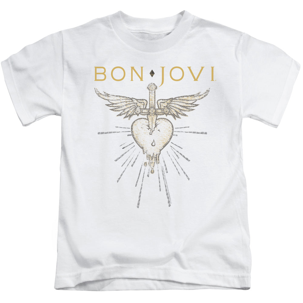 Bon Jovi Greatest Hits Juvenile Kids Youth T Shirt White