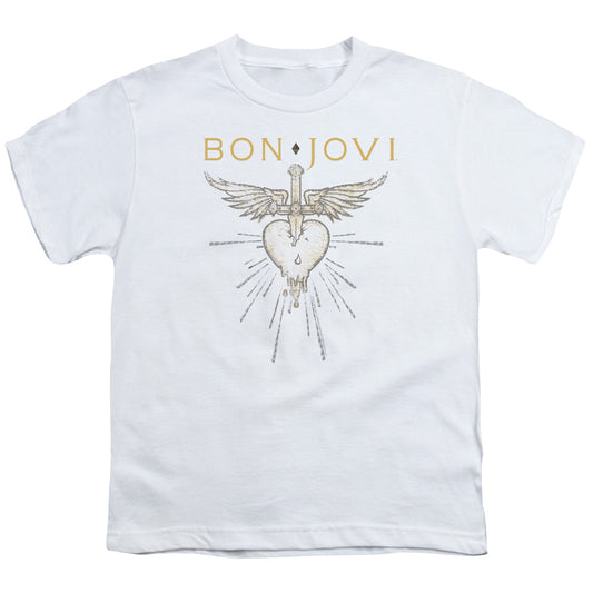 Bon Jovi Greatest Hits Kids Youth T Shirt White