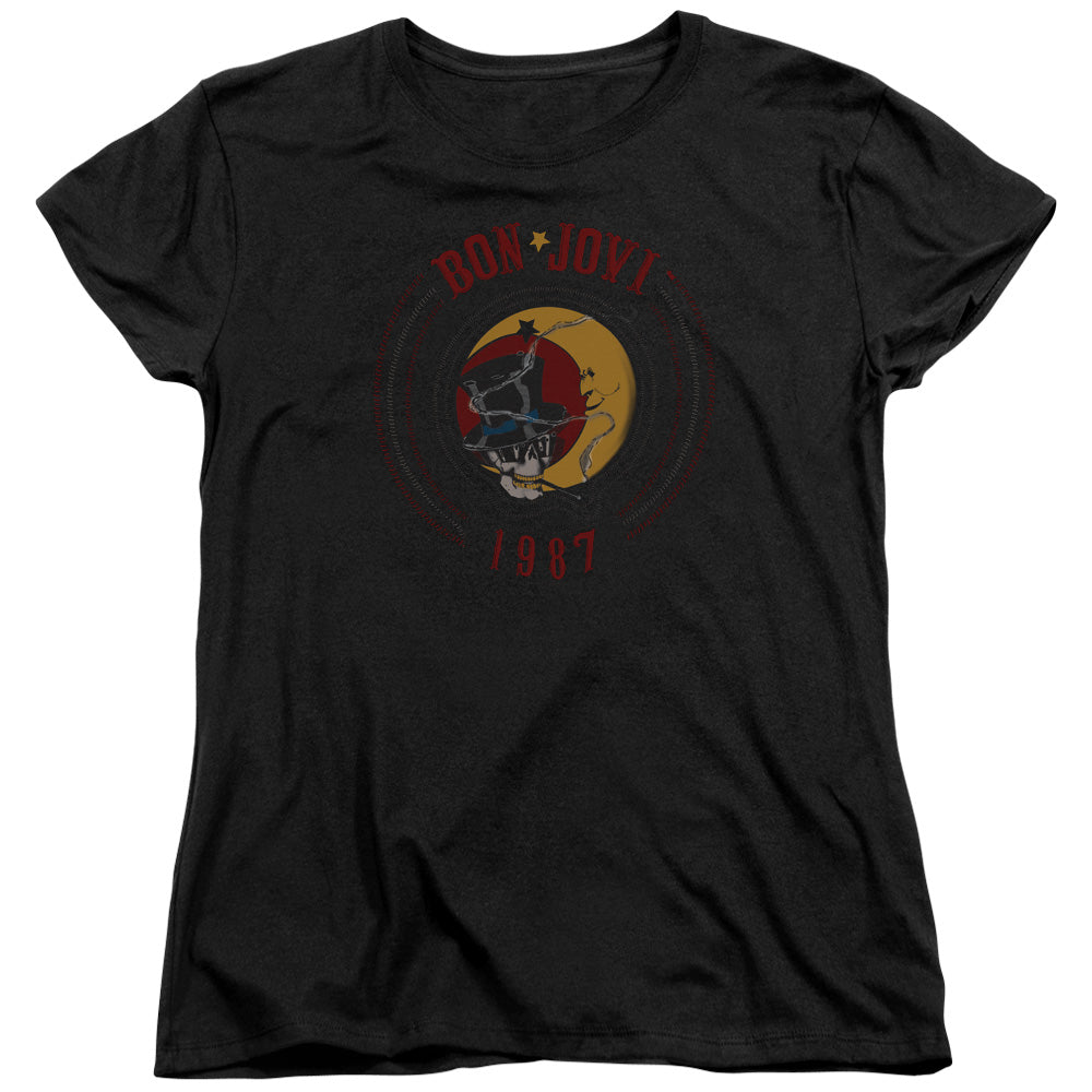 Bon Jovi 1987 Womens T Shirt Black