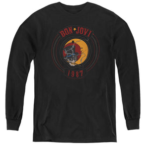 Bon Jovi 1987 Long Sleeve Kids Youth T Shirt Black