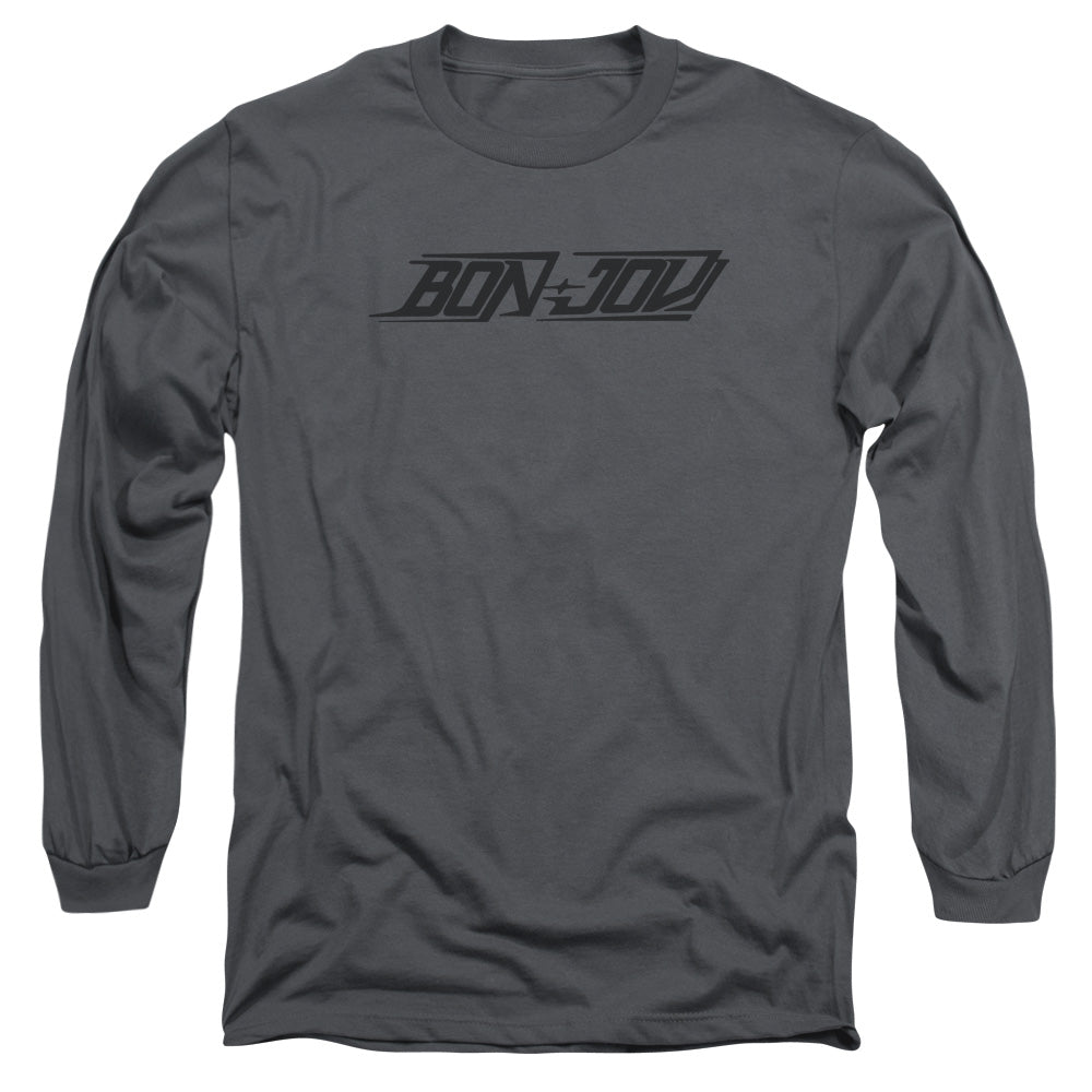 Bon Jovi New Logo Mens Long Sleeve Shirt Charcoal