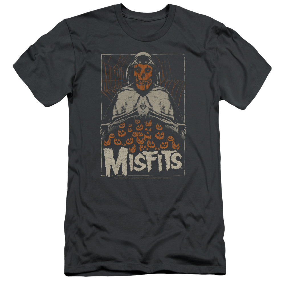 Misfits I Remember Halloween Slim Fit Mens T Shirt Charcoal