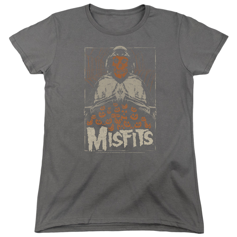 Misfits I Remember Halloween Womens T Shirt Charcoal