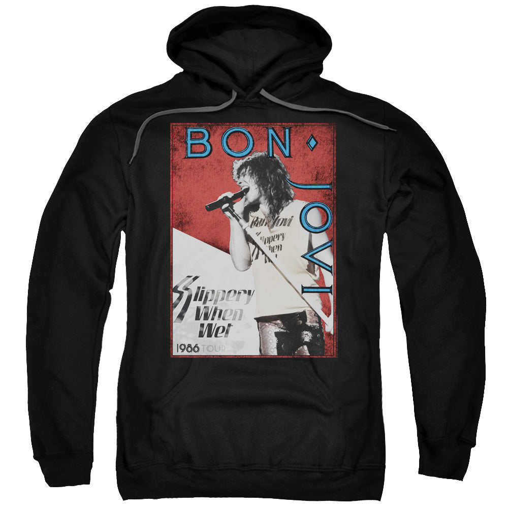 Bon Jovi 86 Tour Mens Hoodie Black