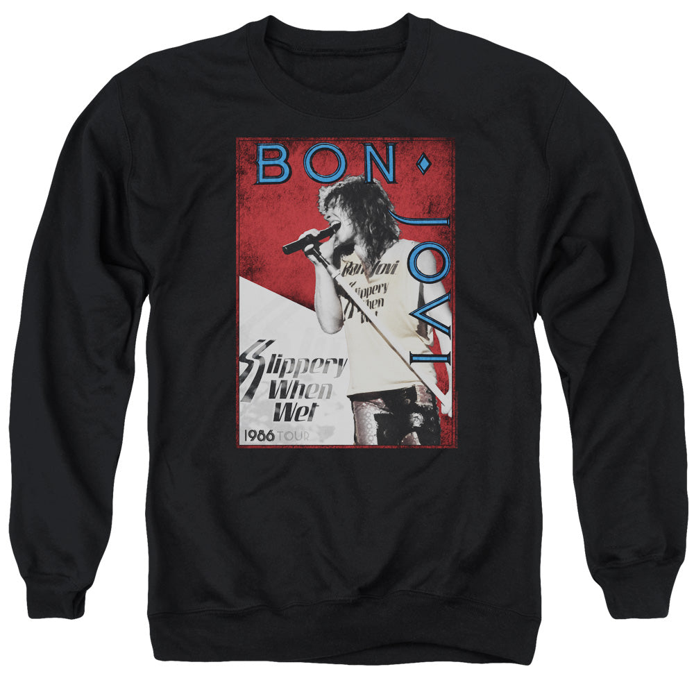 Bon Jovi 86 Tour Mens Crewneck Sweatshirt Black