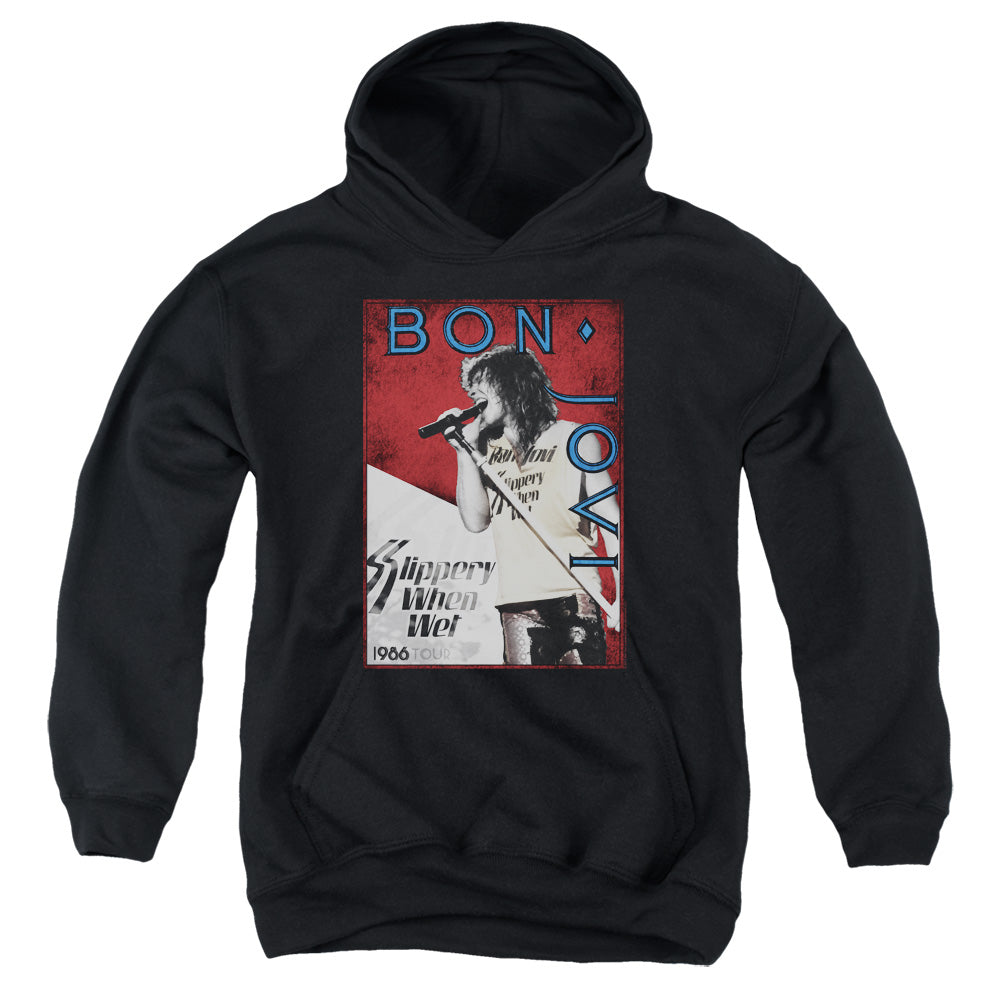 Bon Jovi 86 Tour Kids Youth Hoodie Black