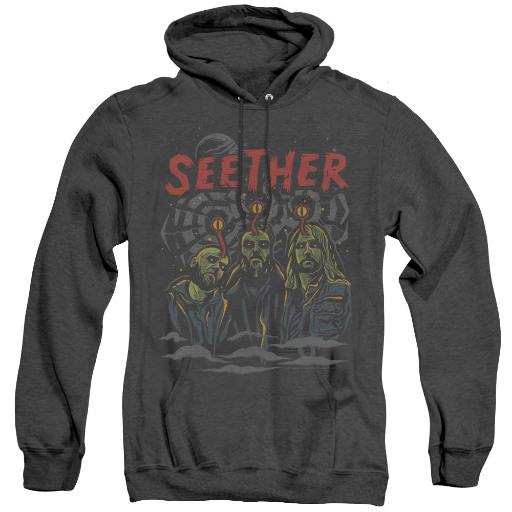 Seether Mind Control Heather Mens Hoodie Black