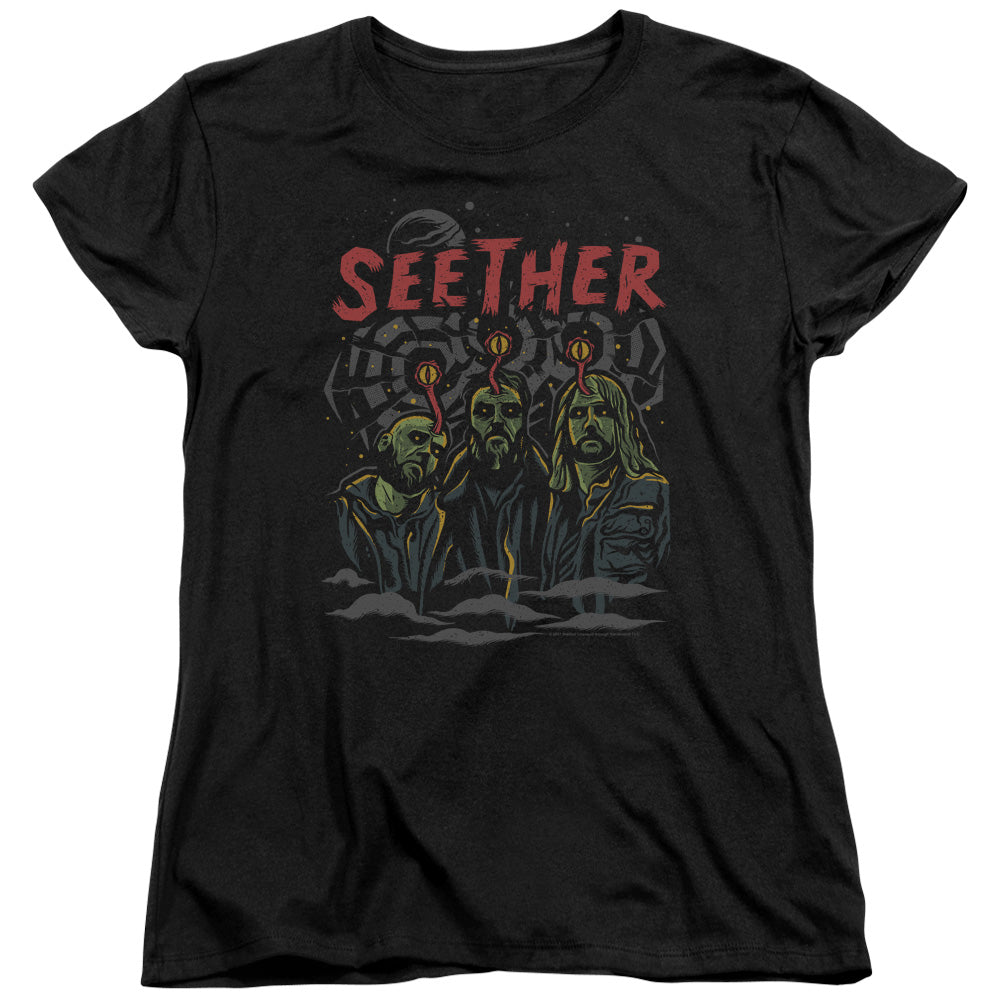 Seether Mind Control Womens T Shirt Black