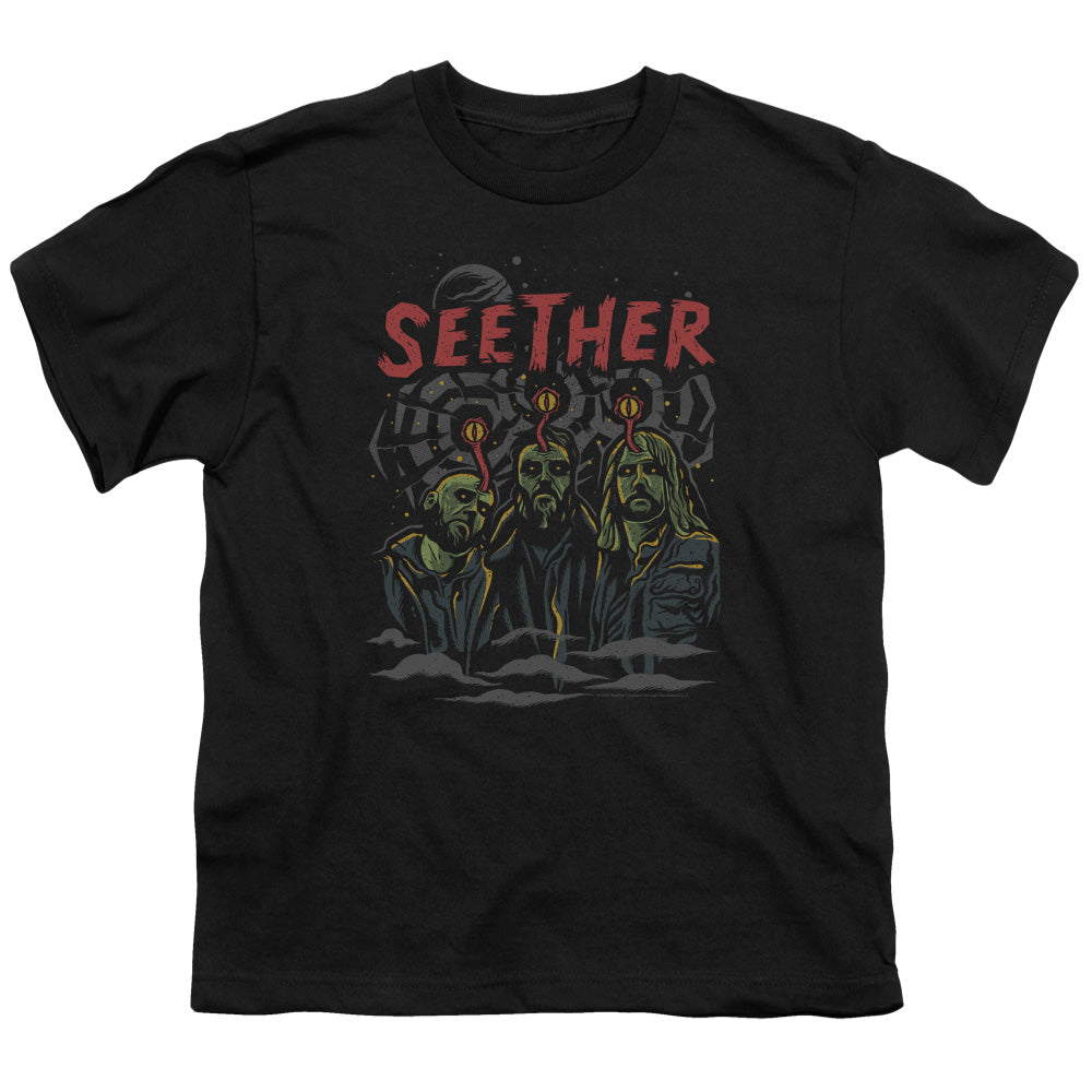 Seether Mind Control Kids Youth T Shirt Black