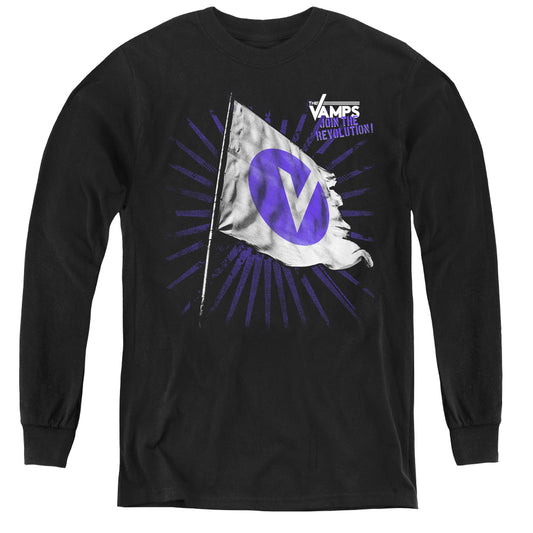 The Vamps Flag Long Sleeve Kids Youth T Shirt Black