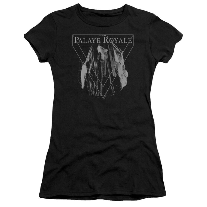 Palaye Royale Veil Junior Sheer Cap Sleeve Womens T Shirt Black