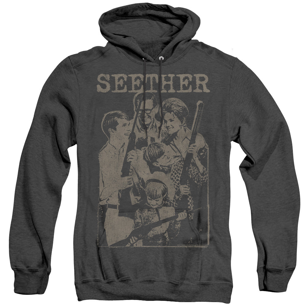 Seether Happy Family Heather Mens Hoodie Black