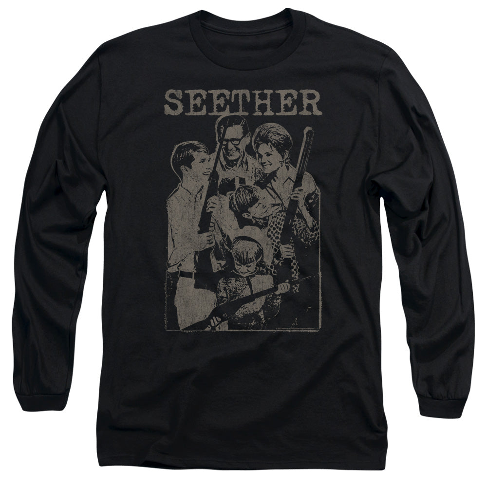 Seether Happy Family Mens Long Sleeve Shirt Black