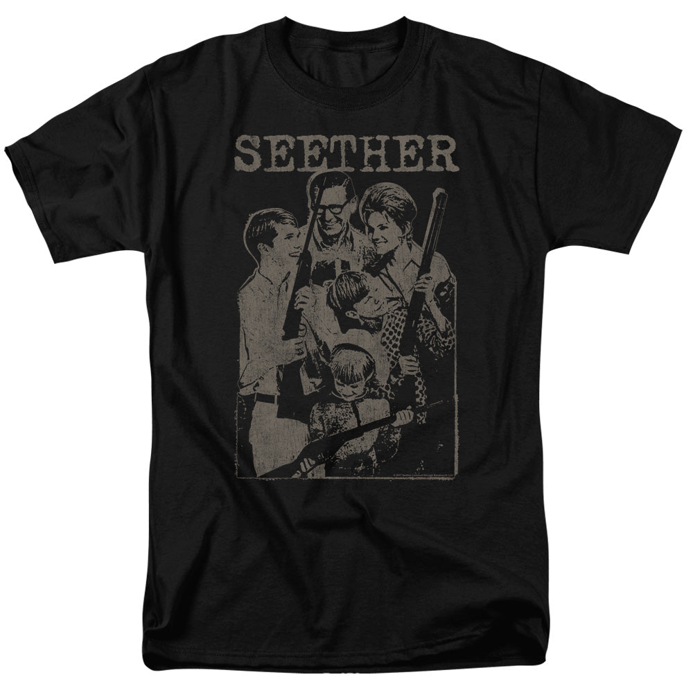 Seether Happy Family Mens T Shirt Black