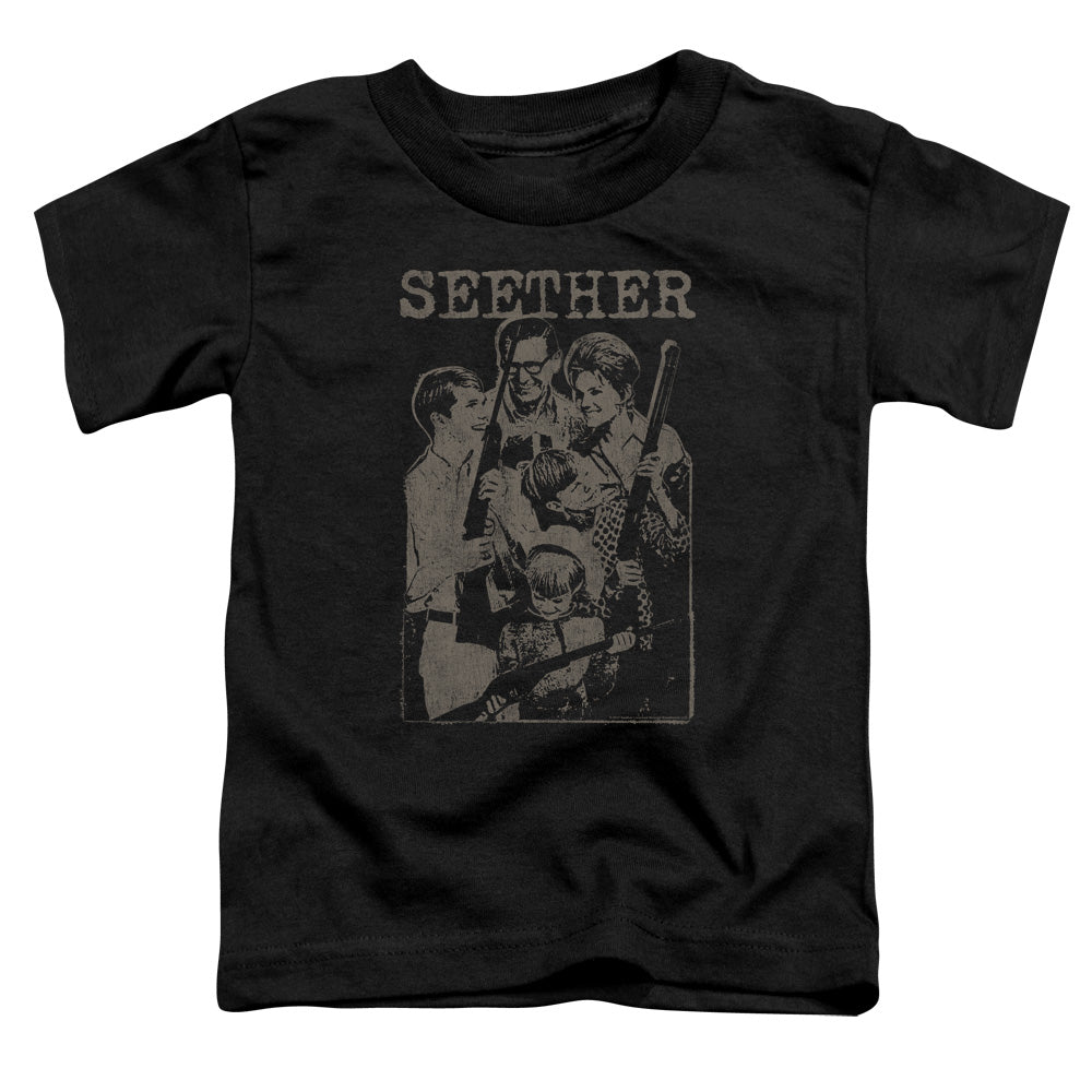 Seether Happy Family Toddler Kids Youth T Shirt Black