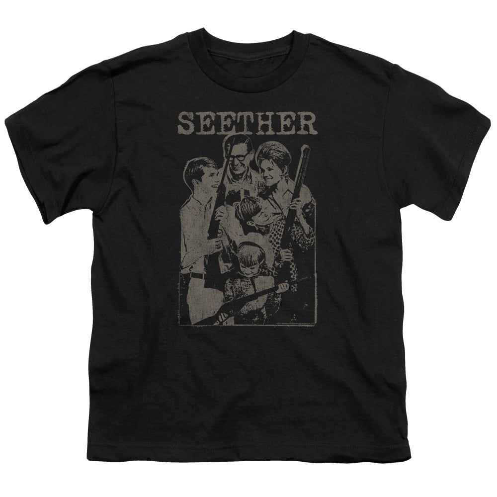 Seether Happy Family Kids Youth T Shirt Black