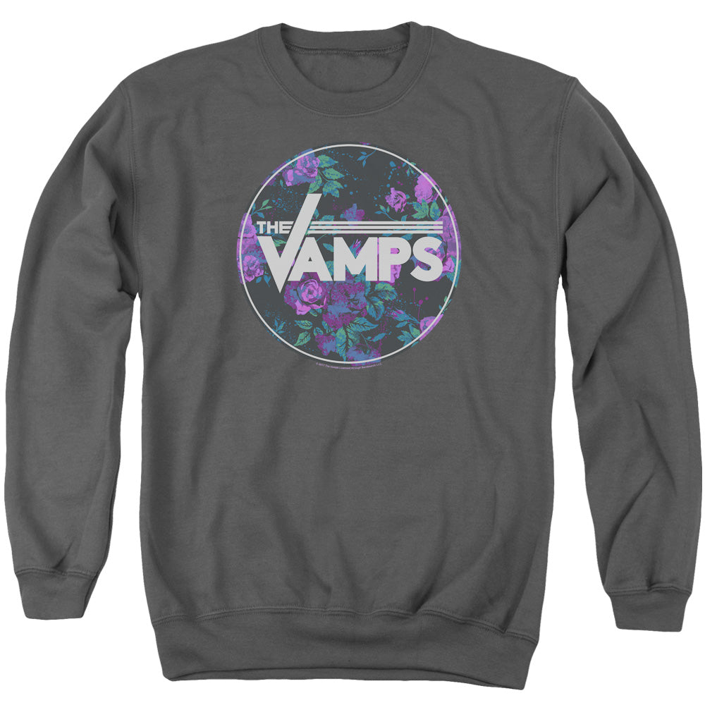 The Vamps Floral Vamps Mens Crewneck Sweatshirt Charcoal