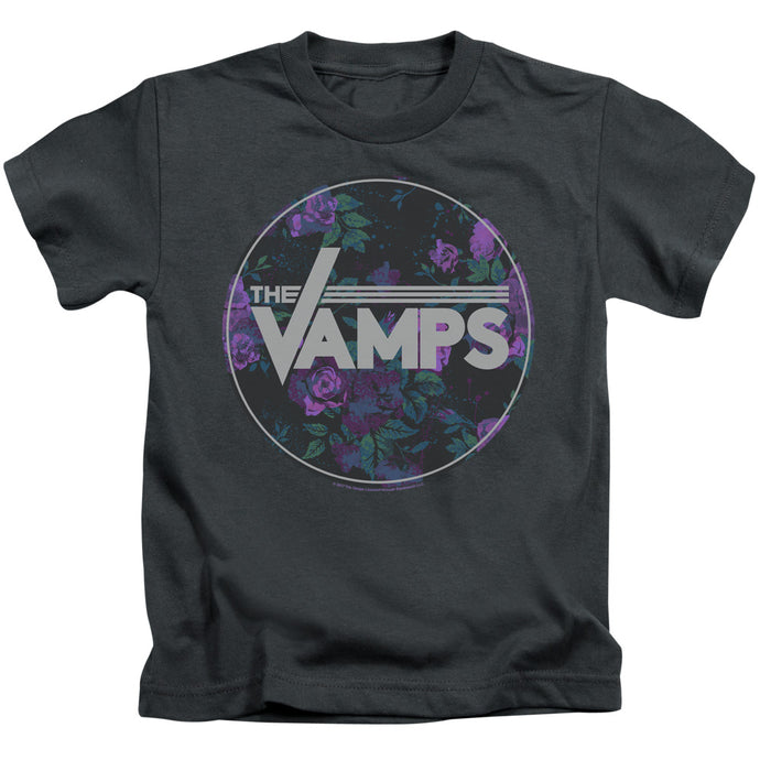 The Vamps Floral Vamps Juvenile Kids Youth T Shirt Charcoal