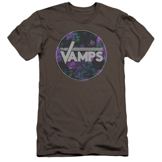 The Vamps Floral Vamps Premium Bella Canvas Slim Fit Mens T Shirt Charcoal