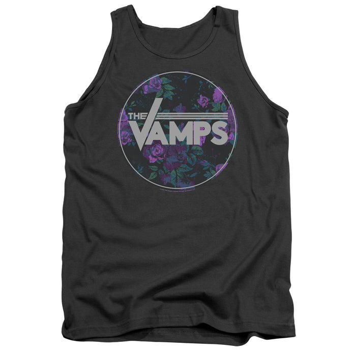 The Vamps Floral Vamps Mens Tank Top Shirt Charcoal