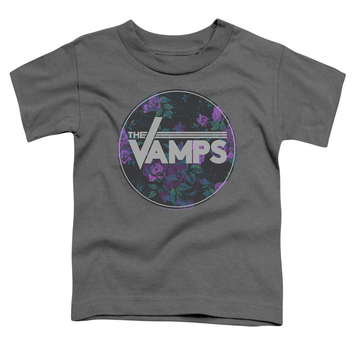 The Vamps Floral Vamps Toddler Kids Youth T Shirt Charcoal
