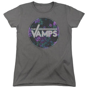 The Vamps Floral Vamps Womens T Shirt Charcoal