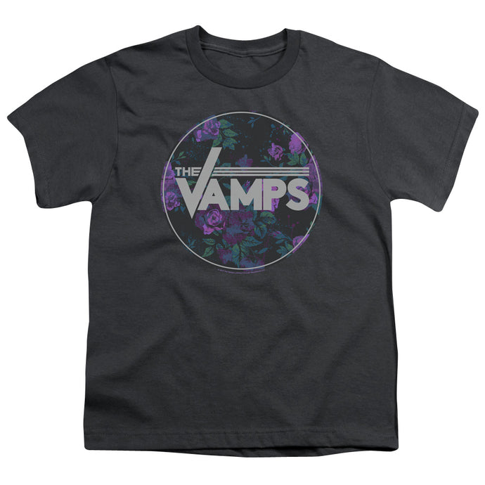 The Vamps Floral Vamps Kids Youth T Shirt Charcoal