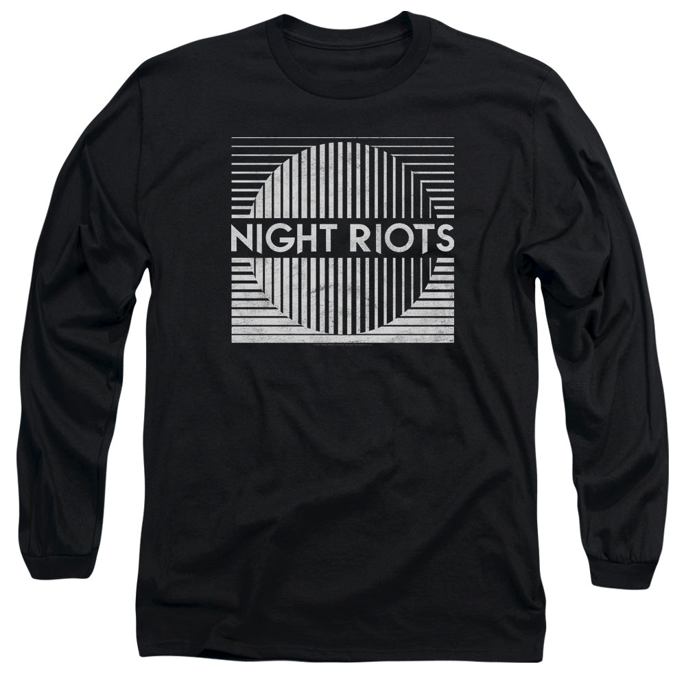 Night Riots Mens Long Sleeve Shirt Black