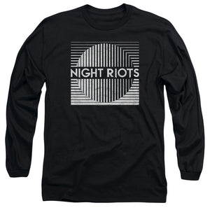 Night Riots Mens Long Sleeve Shirt Black