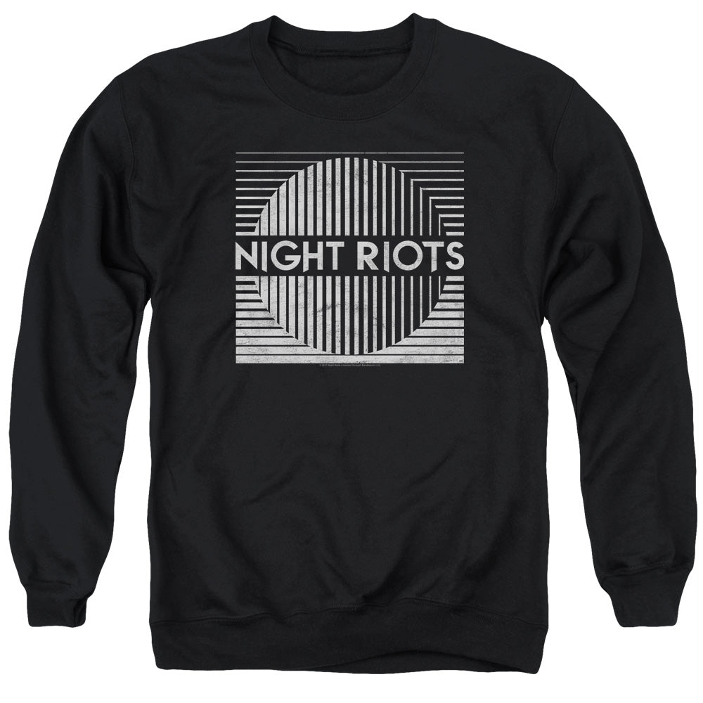 Night Riots Mens Crewneck Sweatshirt Black