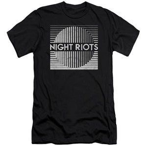 Night Riots Premium Bella Canvas Slim Fit Mens T Shirt Black