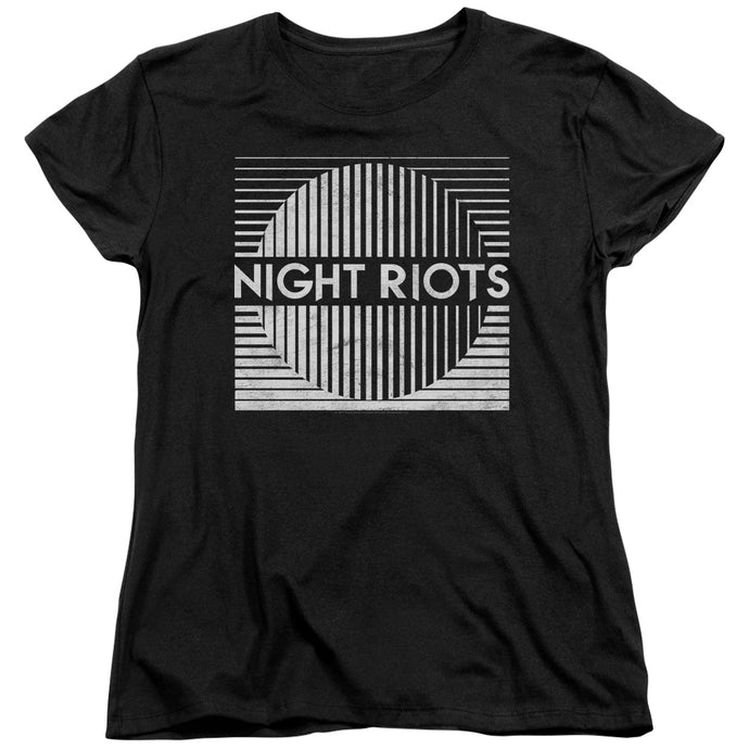 Night Riots Womens T Shirt Black
