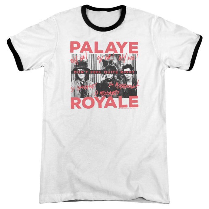 Palaye Royale Oh No Heather Ringer Mens T Shirt White