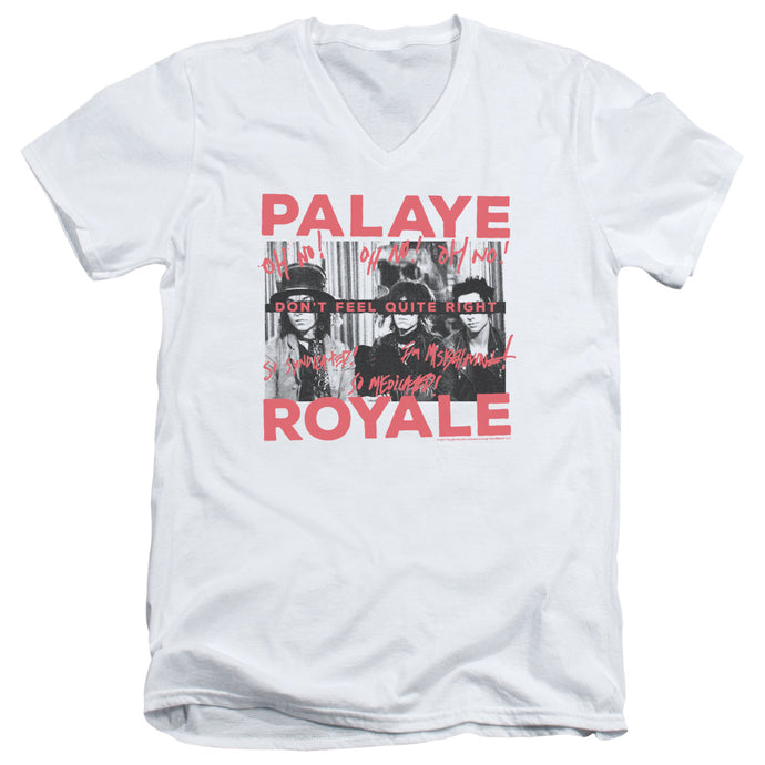 Palaye Royale Oh No Mens Slim Fit V-Neck T Shirt White
