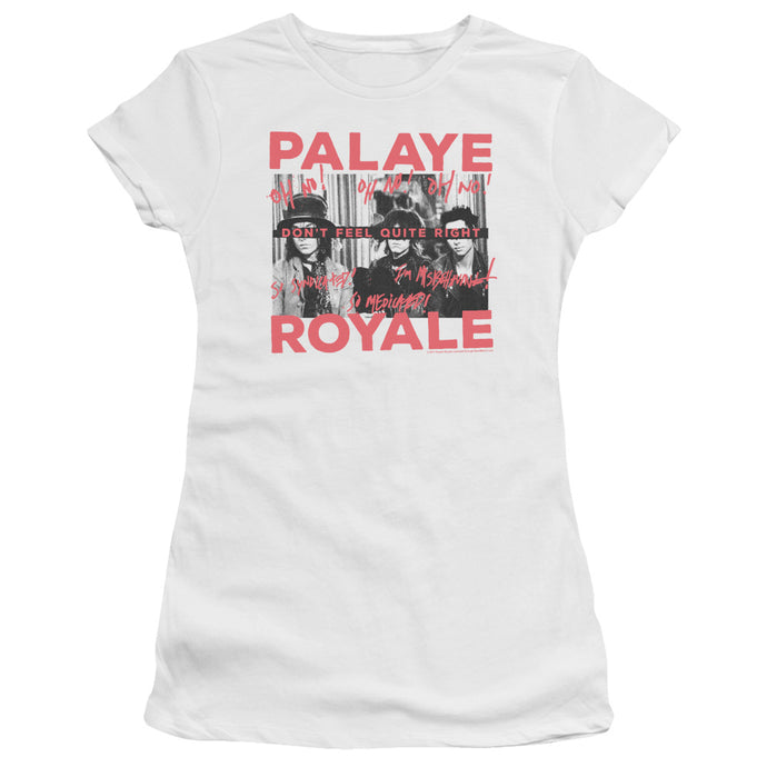 Palaye Royale Oh No Junior Sheer Cap Sleeve Premium Bella Canvas Womens T Shirt White