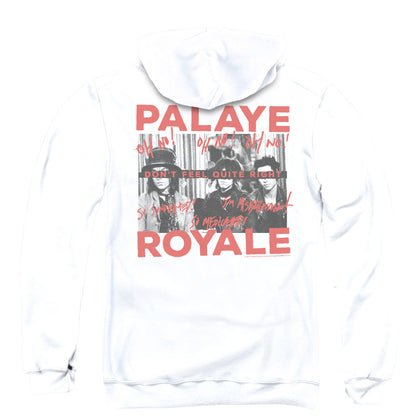 Palaye Royale Oh No Back Print Zipper Mens Hoodie White