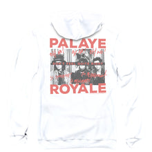 Load image into Gallery viewer, Palaye Royale Oh No Back Print Zipper Mens Hoodie White