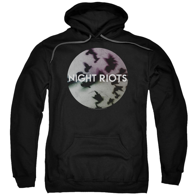 Night Riots Flock Mens Hoodie Black