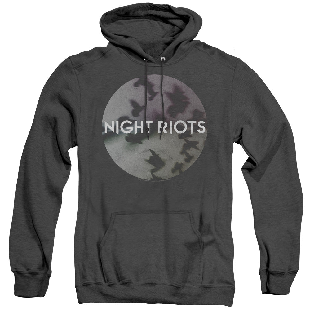 Night Riots Flock Heather Mens Hoodie Black