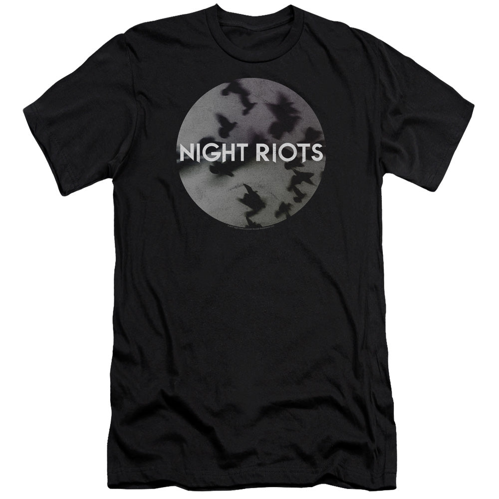 Night Riots Flock Premium Bella Canvas Slim Fit Mens T Shirt Black