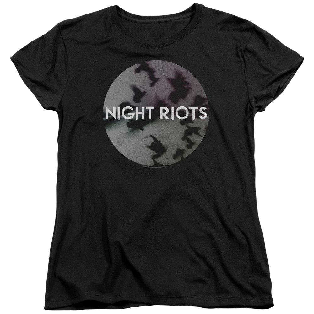 Night Riots Flock Womens T Shirt Black