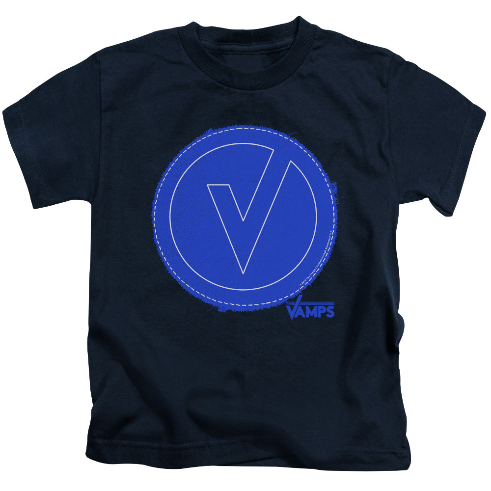 The Vamps Frayed Patch Juvenile Kids Youth T Shirt Navy Blue