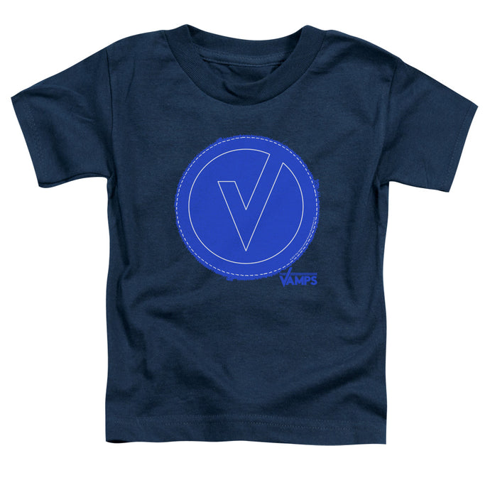 The Vamps Frayed Patch Toddler Kids Youth T Shirt Navy Blue