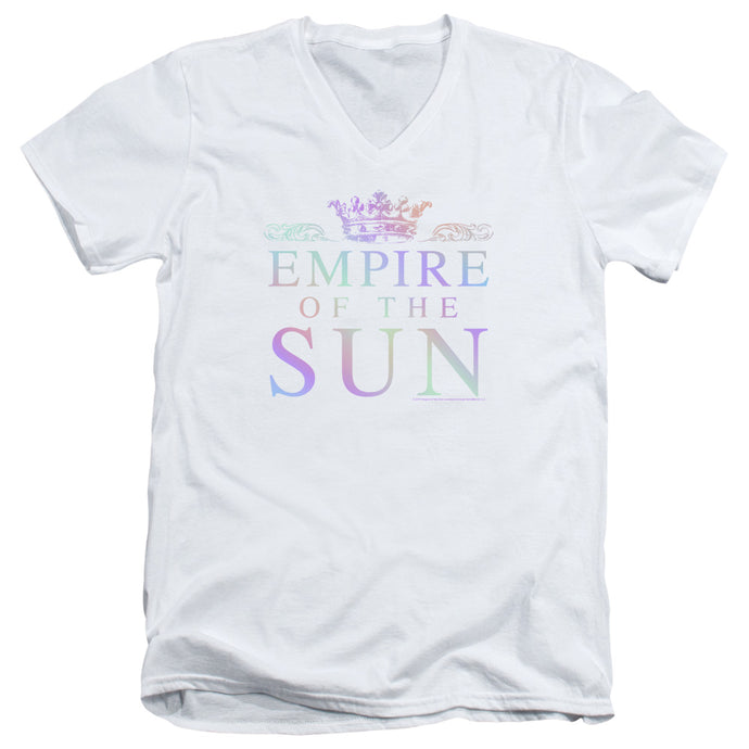 Empire Of The Sun Rainbow Logo Mens Slim Fit V-Neck T Shirt White