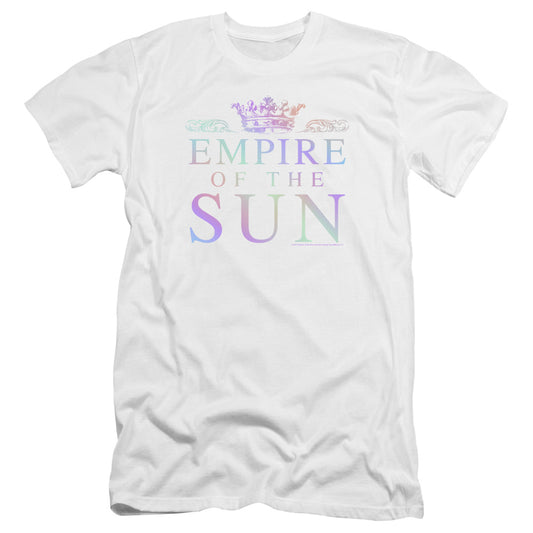 Empire Of The Sun Rainbow Logo Premium Bella Canvas Slim Fit Mens T Shirt White