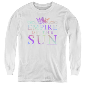 Empire Of The Sun Rainbow Logo Long Sleeve Kids Youth T Shirt White