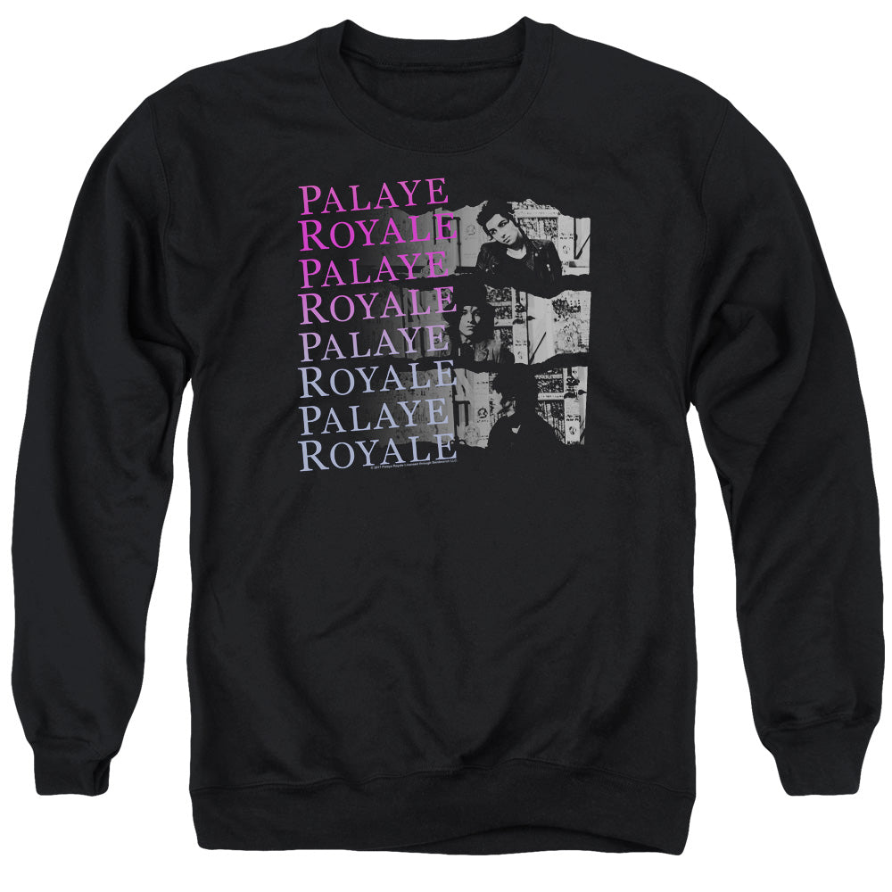 Palaye Royale Torn Mens Crewneck Sweatshirt Black