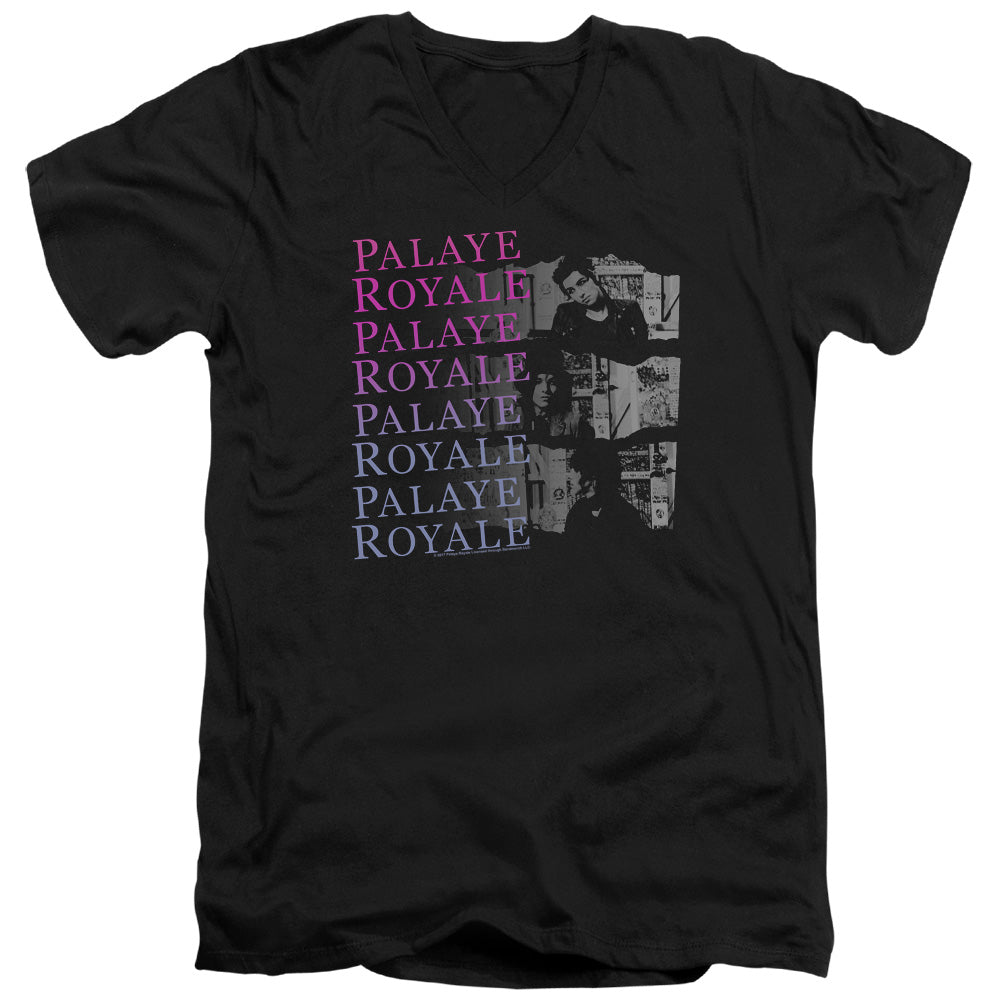 Palaye Royale Torn Mens Slim Fit V-Neck T Shirt Black